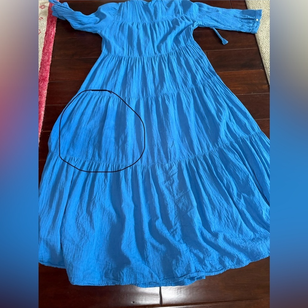 Honorine Long Giselle Cover Up in Color Royal Blue. Size S - Picture 8 of 8